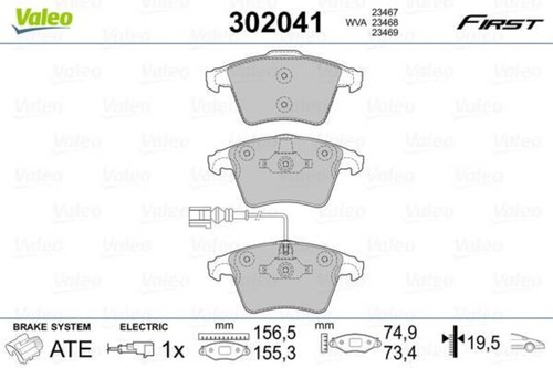 Valeo disc brake - pad, set