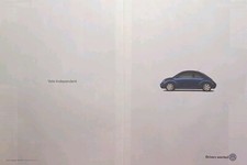 Volkswagen Beetle Blue Bug Vote Independent Drivers Wanted Vintage Print Ad 1999