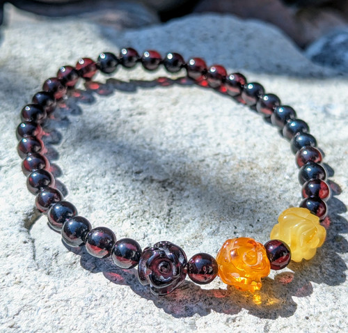 Baltic amber bead bracelet - baltic,