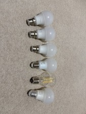 6x LED Bulbs: 3x Megaman, 1x Philips, 1x Diall, 1x Status, Bayonet Or Screw Type