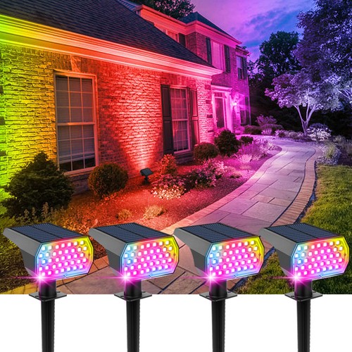 Solar spot light rgb color - 4x,