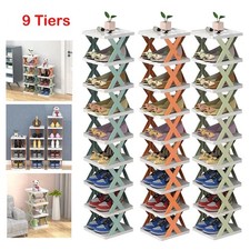 9 Tier Shoe Rack Tall Storage Shelf Unit Cabinet Home Organiser Footwear Stand