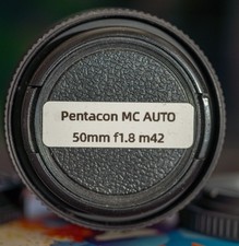 Pentacon MC auto 50mm f1.8 m42 in very good condition Near mint S/N 3680327