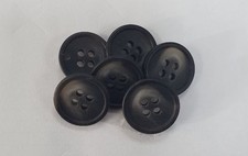Matt Black Horn 4Hole Buttons