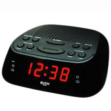 Bush Alarm Clock Radio AM FM Compact Digital Display CR07PL Black 9173196 R