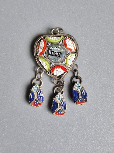 Antique victorian micromosaic - victorian,