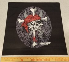ZORLAC VINTAGE 80's SKATEBOARD METALLICA PIRATE PUSHEAD BANDANA RARE!!!