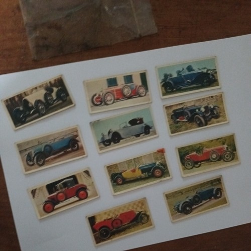 Vintage cars cigarette cards - vintage,