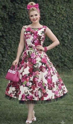 Hearts roses floral dress - hearts,