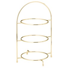 Gold 3 Tier Cake Stand 17" Dessert Display Cupcake Plate Holder Weddings Parties