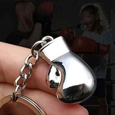 Boxing Glove Keyring Boxers Keychain Fashion Boxer Fighting Chrome Novelty UK