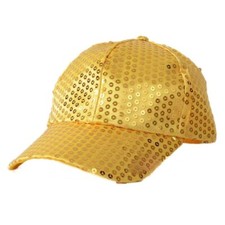 Sequined Peaked Cap Glittering Performance Prop New Sun Hat  Party