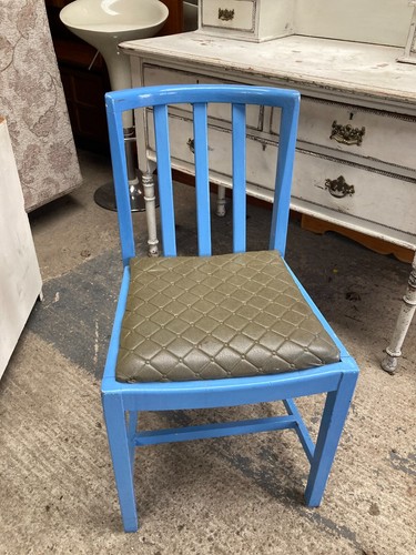 Blue wooden dining - wooden, chair
