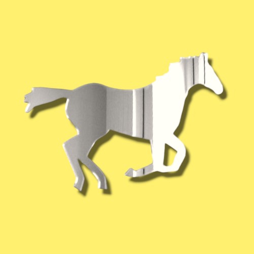 Trotting horse shaped - shaped, acrylic