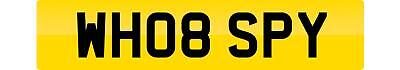 Private number plate wh08 - plate, spy