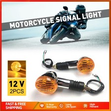 2x Motorcycle Amber Front Rear