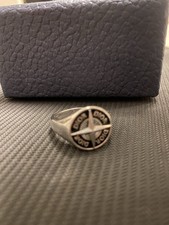 Dior x Stone Island Ring M Size Silver Men's Used