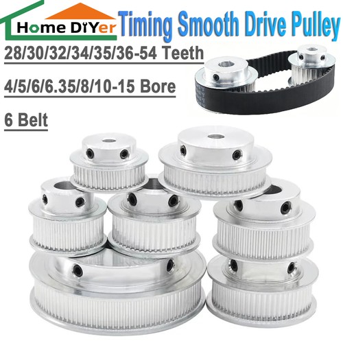 Gt2 timing belt pulley 6mm - pulley,