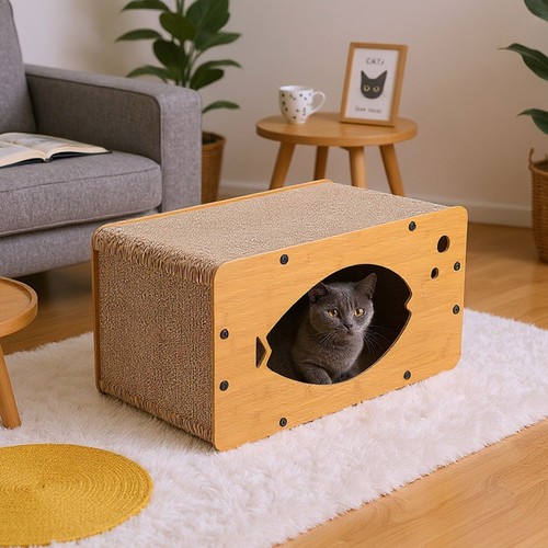 Pet cat scratcher lounge bed - cat,