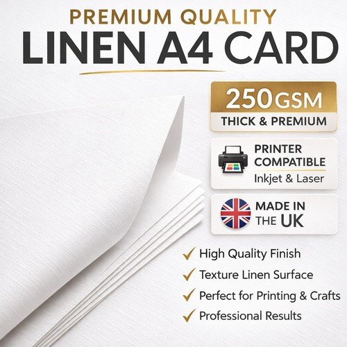 100 sheets white linen card - 100,