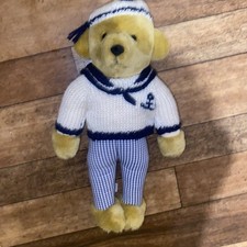 Vintage Merrythought Sailor Plush Teddy Bear In Nautical Outfit Gift Mascot Rare