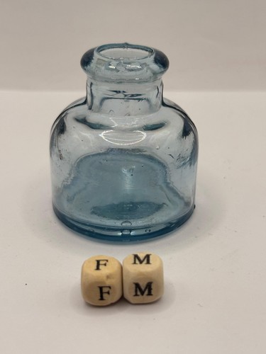 Old blue glass - , bottle