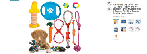 Fur bone dog chew toys - fur,