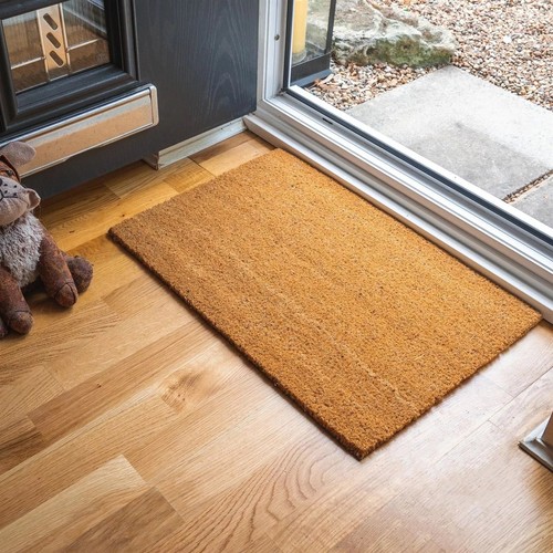 Natural coir matting door - natural,