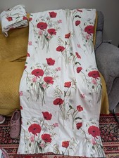 Catherine Lansfield wild Poppy Floral lined curtains 