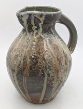 SVEND BAYER LARGE STUDIO POTTERY SALT-GLAZED JUG 20TH CENTURY