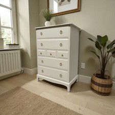 Stag Minstrel Tall Boy 7 Chest Of Drawers 1960 Profesionally Sprayed
