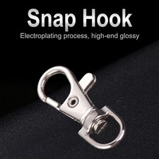 37mm Lobster Swivel Clasps Clips Bag Key Ring Hook Findings Keychain Split Ring