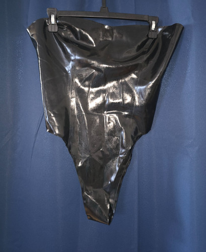 Black latex strapless - strapless, size