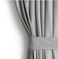 Grey Velvet Curtain with Tape