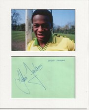 Justin Fashanu norwich city signed genuine authentic autograph UACC RD COA