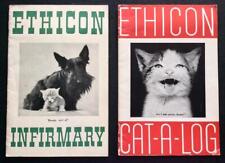 1955 RARE BOOKLETS For ETHICON INC. Illustrated With CATS & DOGS PHOTOGRAPHY