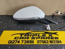 12-20 VW GOLF MK7 RIGHT DRIVER SIDE WING MIRROR POWER FOLD E1021277 WHITE C9A