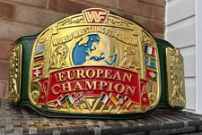 WWF/WWE block European Championship Belt (Classic shields) 