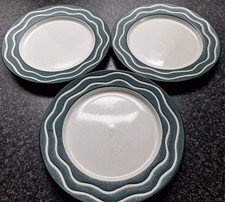 Habitat Japan Ripple Pattern Side Plates x 3 Used (19cm)