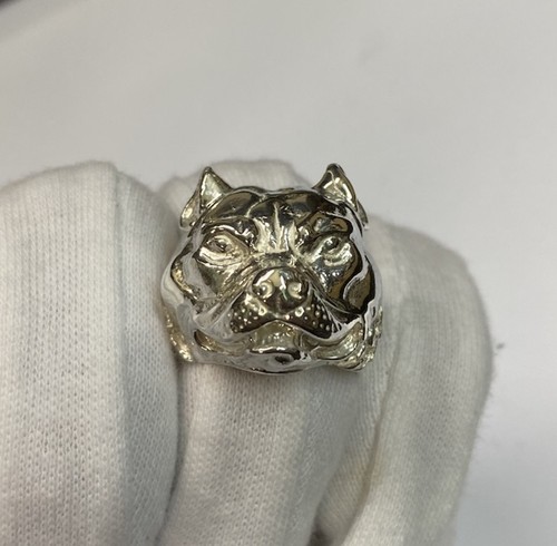 Silver dog staff ring gents - staff,