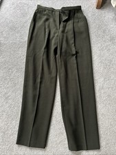 Ladies Dark Khaki BHS Trousers UK 14, Barely Worn, Very Good Condition
