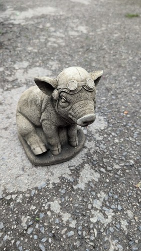 Grey stone flying pig - grey,