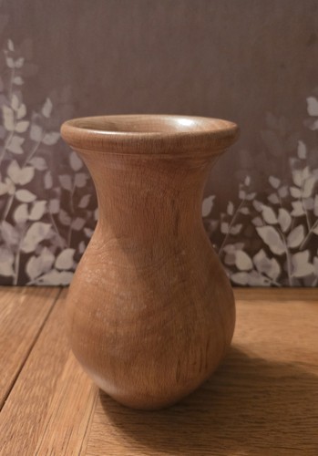 Hand turned wooden vase - hand,