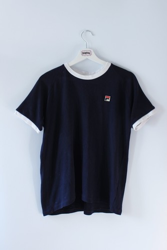 Fila white line tshirt vintage - tshirt,