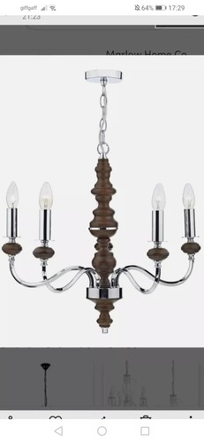 Stunning light chrome - light, wooden