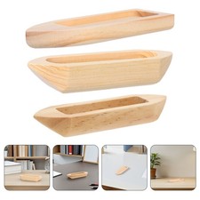 3 Pcs Unfinished Wood Boat