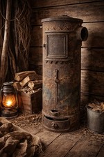 Antique cast iron cylinder - cast,