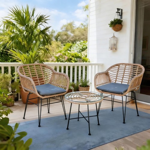 Wicker bistro set - bistro,
