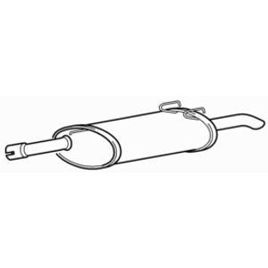 Quality rear exhaust silencer - rear,