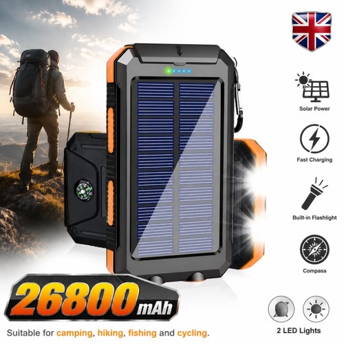 Portable 26800 mah solar - 26800, power